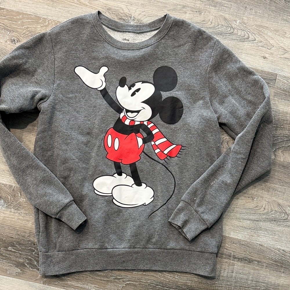 DISNEY Gray Mickey Mouse Sweater sz m
